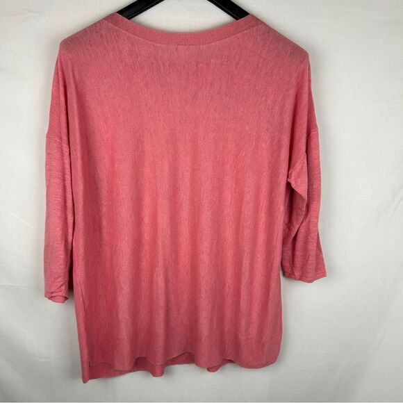 J.Jill pink linen blend knit pullover sweater size XL read - Picture 6 of 7